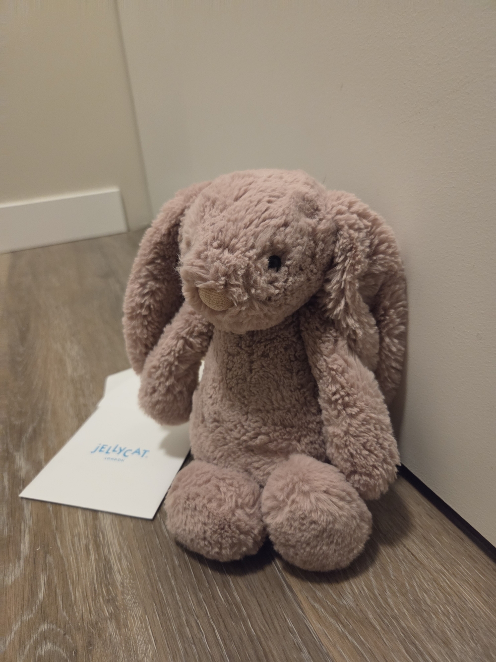 Jellycat LUXE Bashful Bunny - Rosa Dusty Pink Plush Rabbit